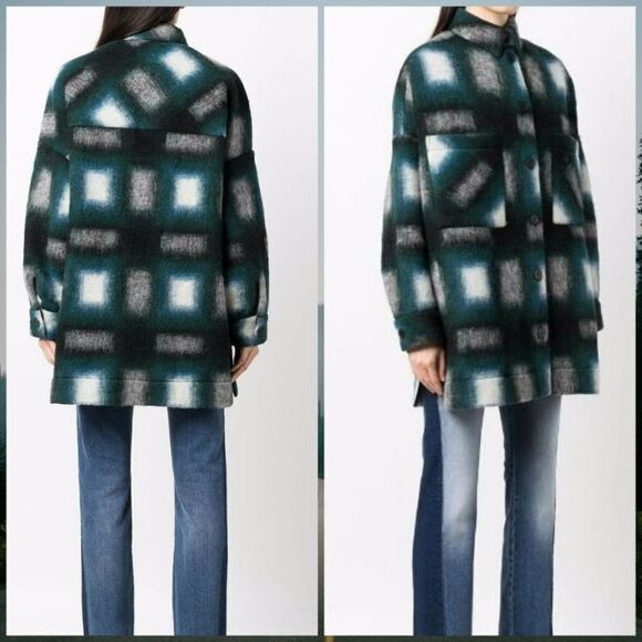 IRO Paris Women's Coat Harwel Wool Blend Button Down Coat - Picture 5 of 15